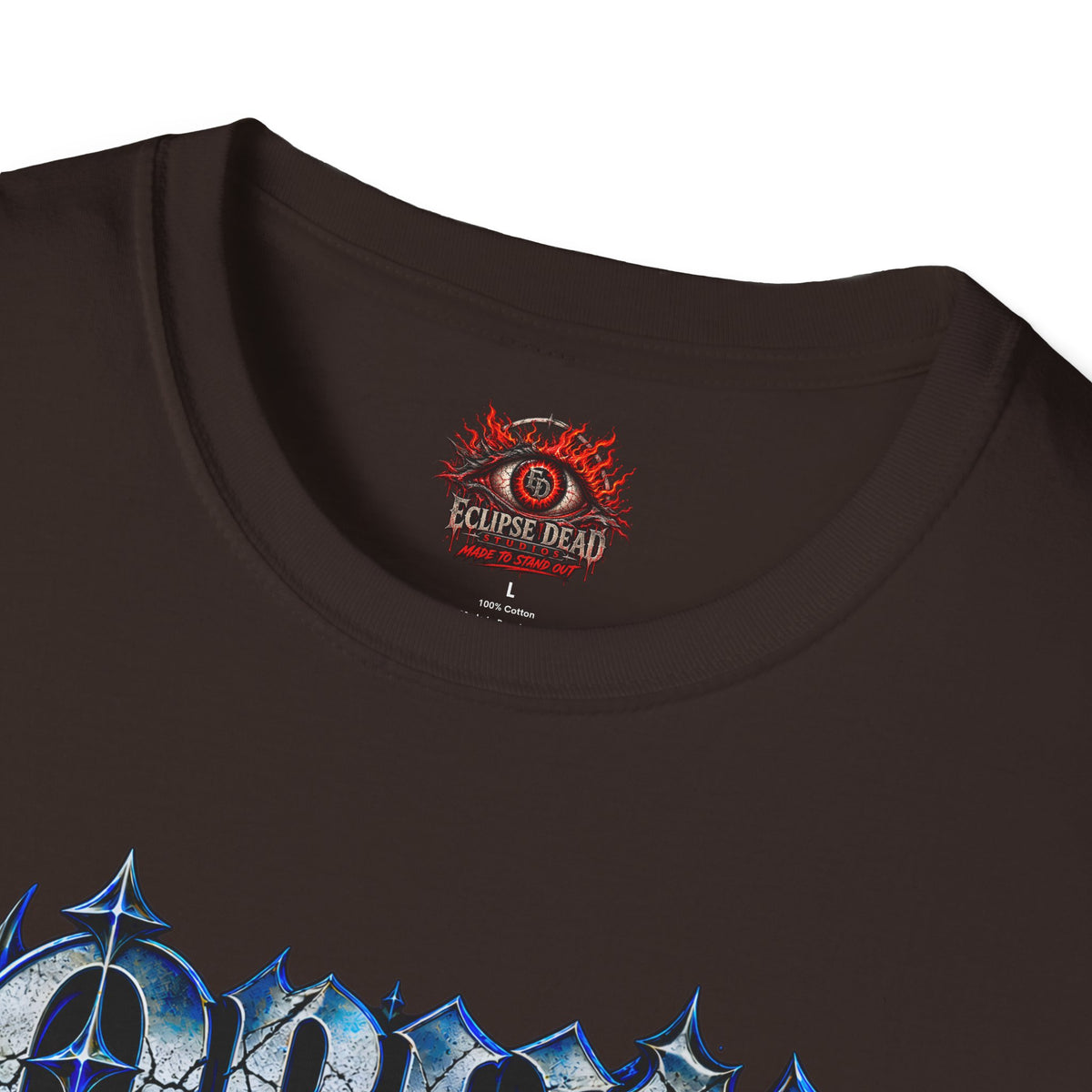Graphic T-Shirt — "Open Your Eyes" Blue Eye Gothic Design