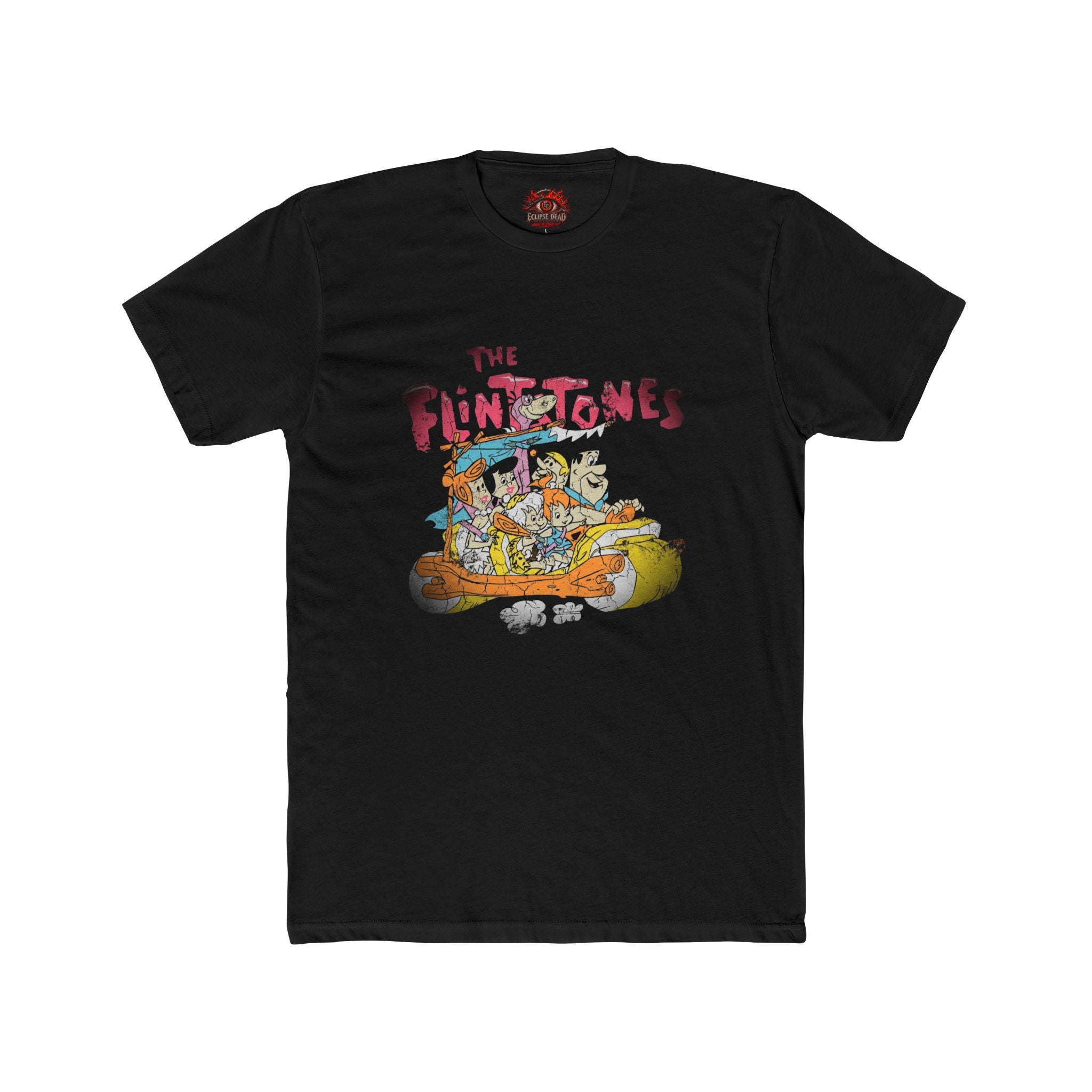 The Flintstones Graphic Tee — Retro Cartoon Stone Age Crew Shirt