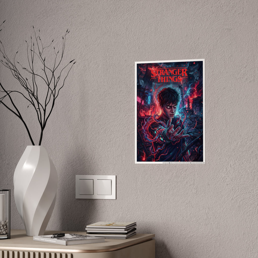 Stranger Things Gloss Poster – Dark Eleven Neon Art Print
