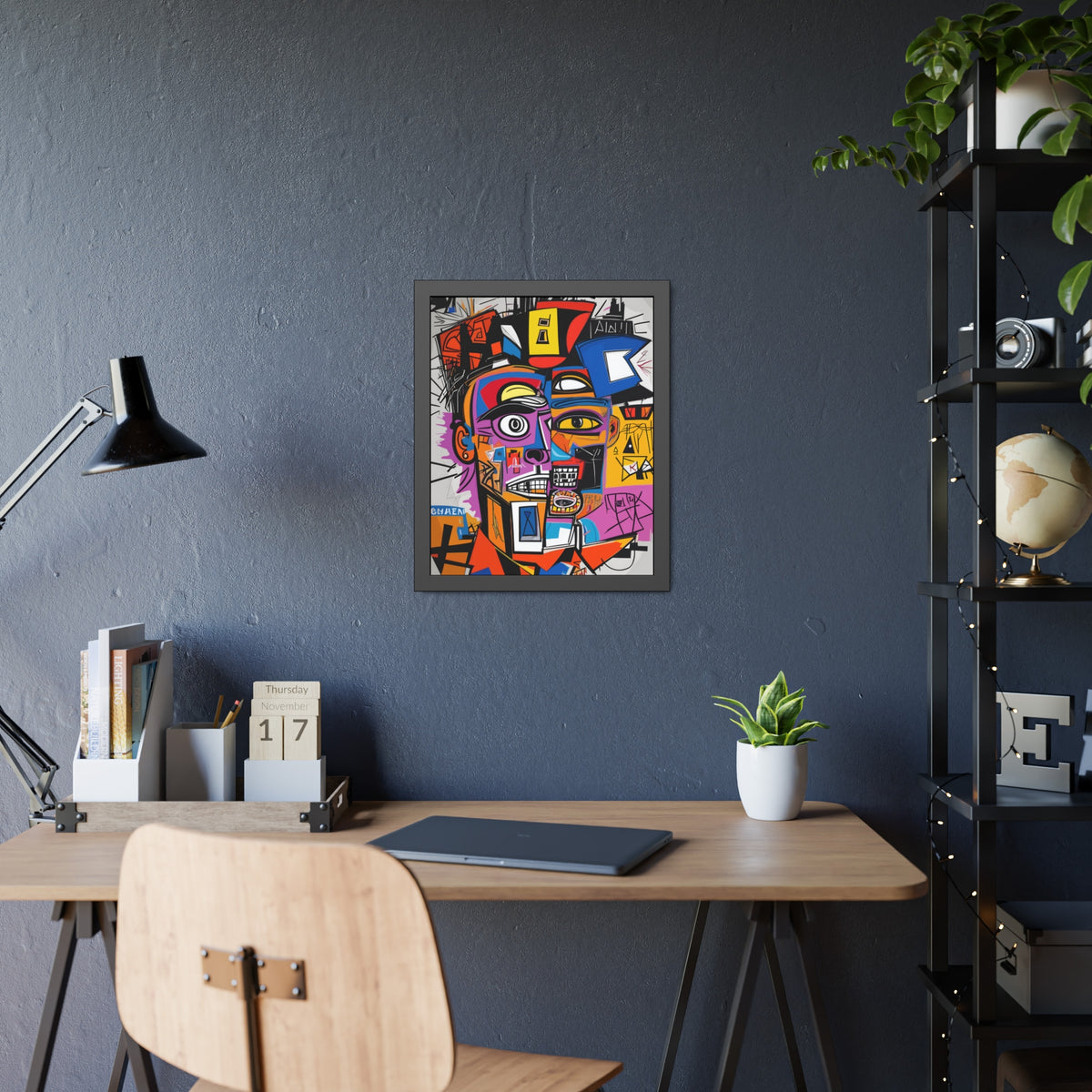Abstract Street Art Portrait Framed Poster