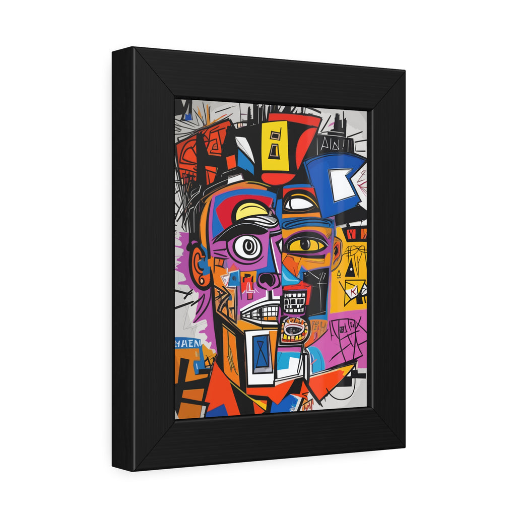 Abstract Street Art Portrait Framed Poster