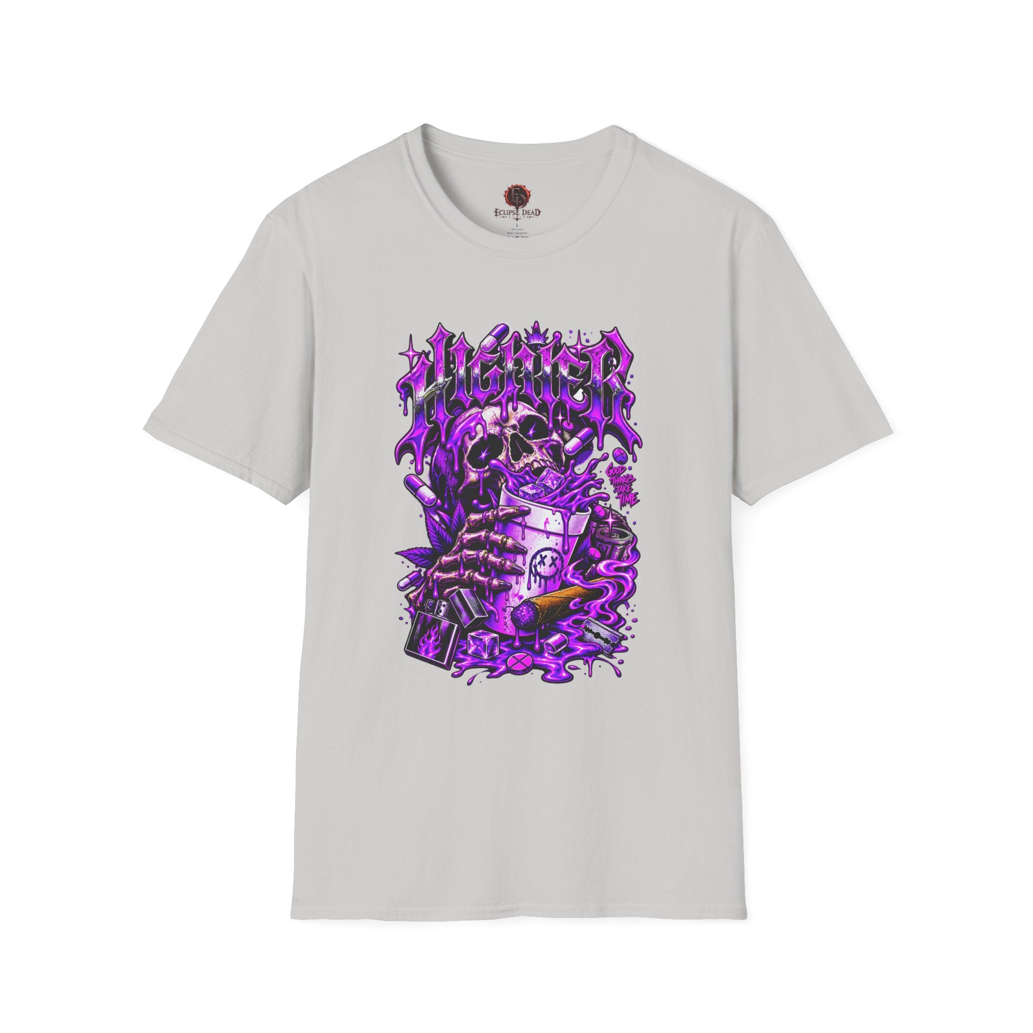 Skull Alchemist T-Shirt — Purple Gothic Potion Graphic Tee