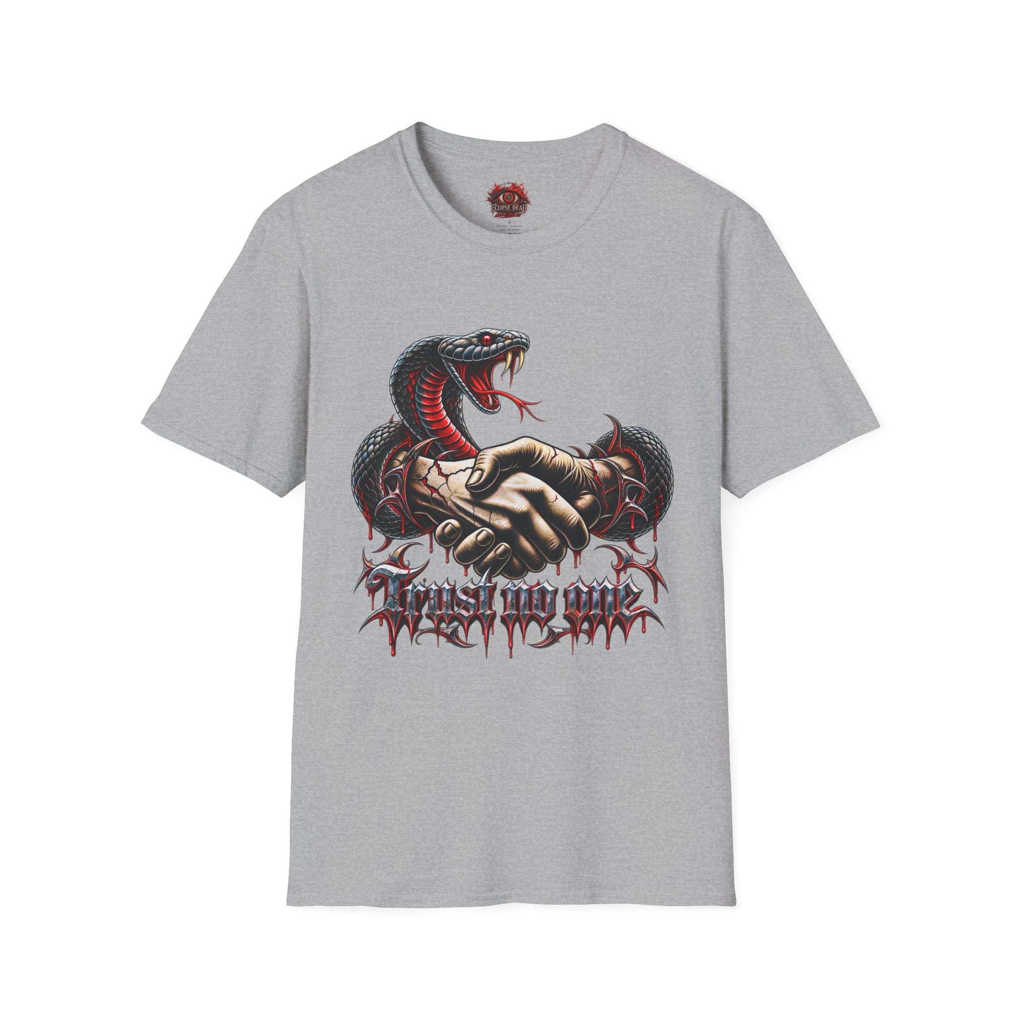 Trust No One T-Shirt — Venomous Serpent Graphic Tee