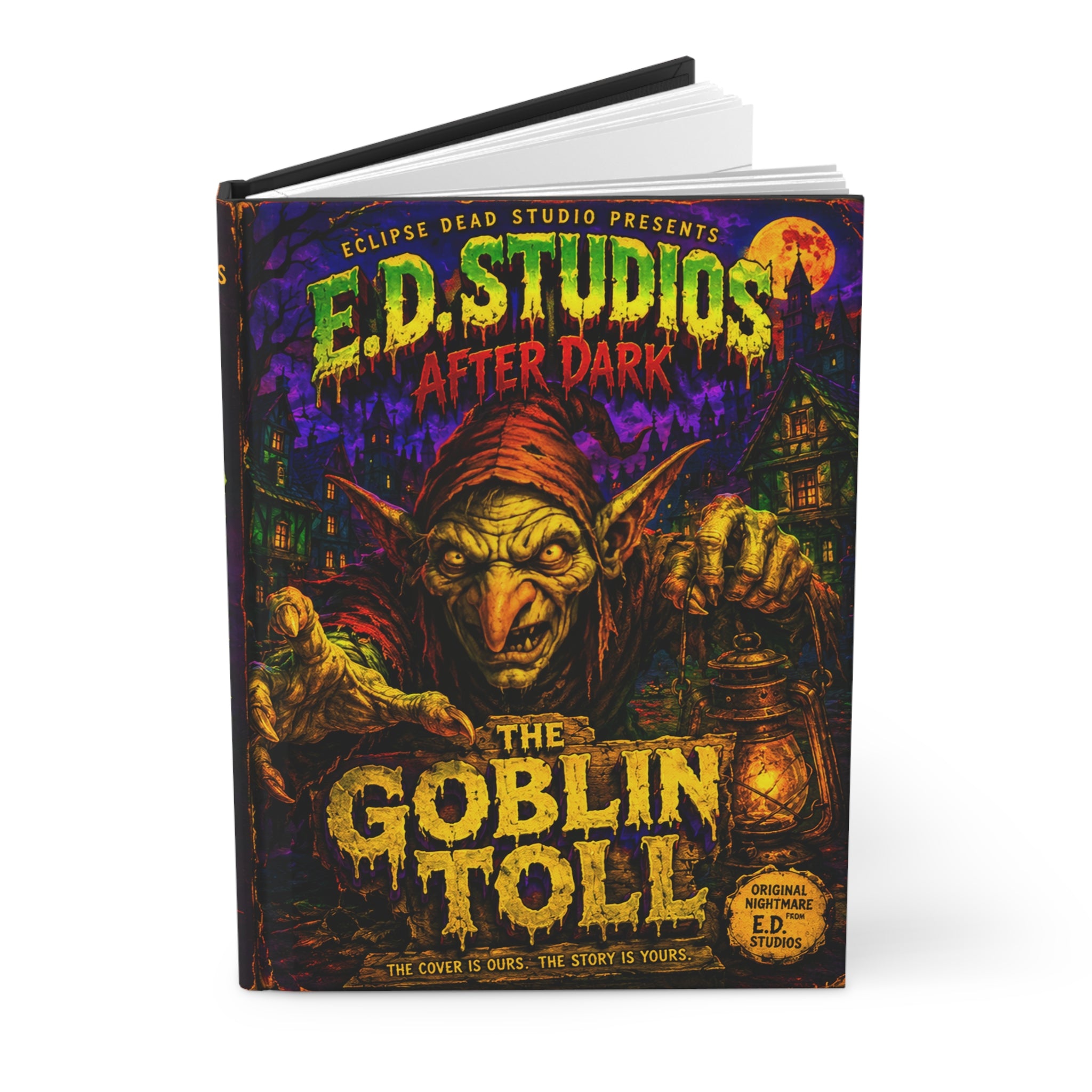 Goblin Toll horror cover Hardcover Journal | Gothic fantasy notebook