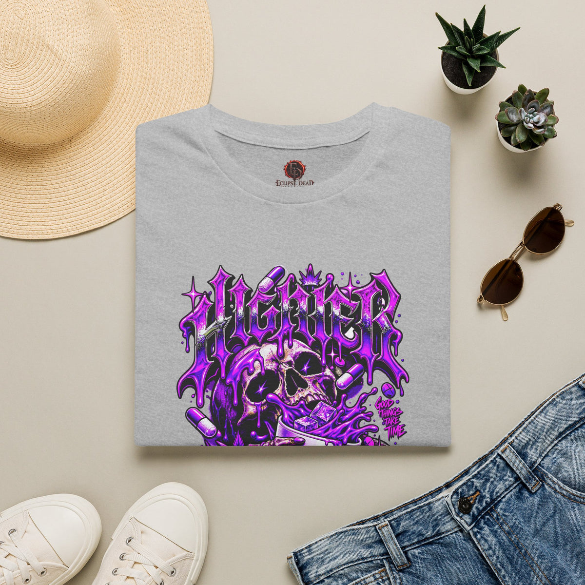 Skull Alchemist T-Shirt — Purple Gothic Potion Graphic Tee