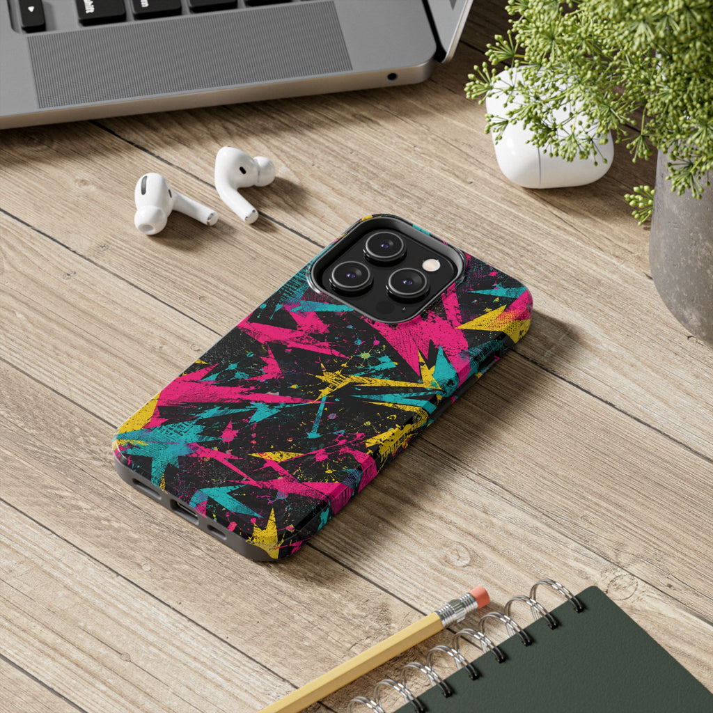 Abstract Neon Splash Tough Phone Case