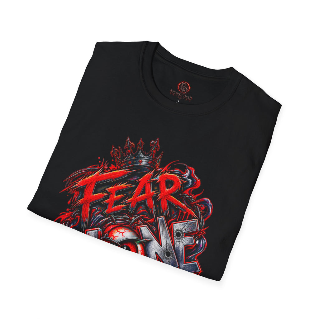Fear None T-Shirt | Gothic red crown eye horror lettering